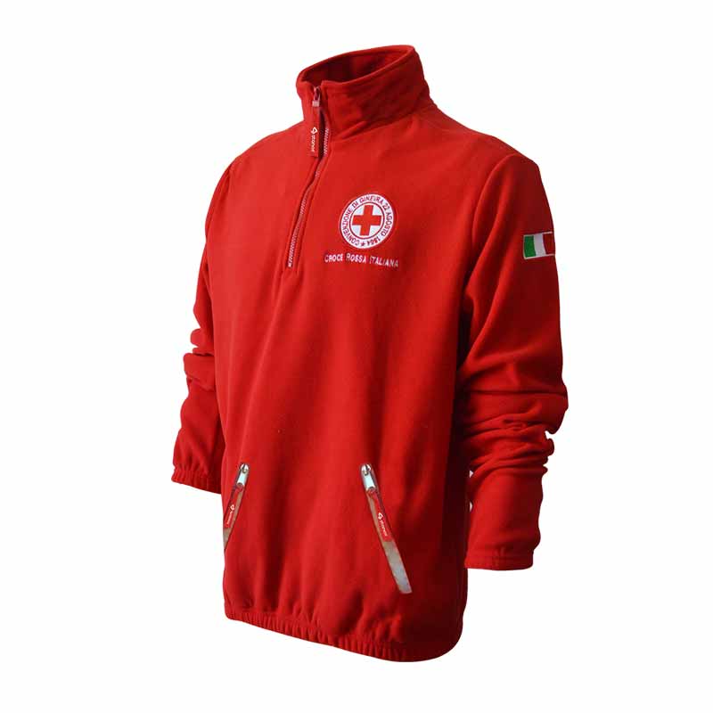 Felpa In Pile Croce Rossa Italiana