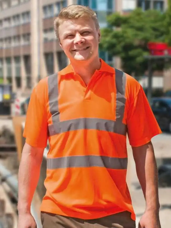 Polo Arancio Alta Visibilità Classe 2