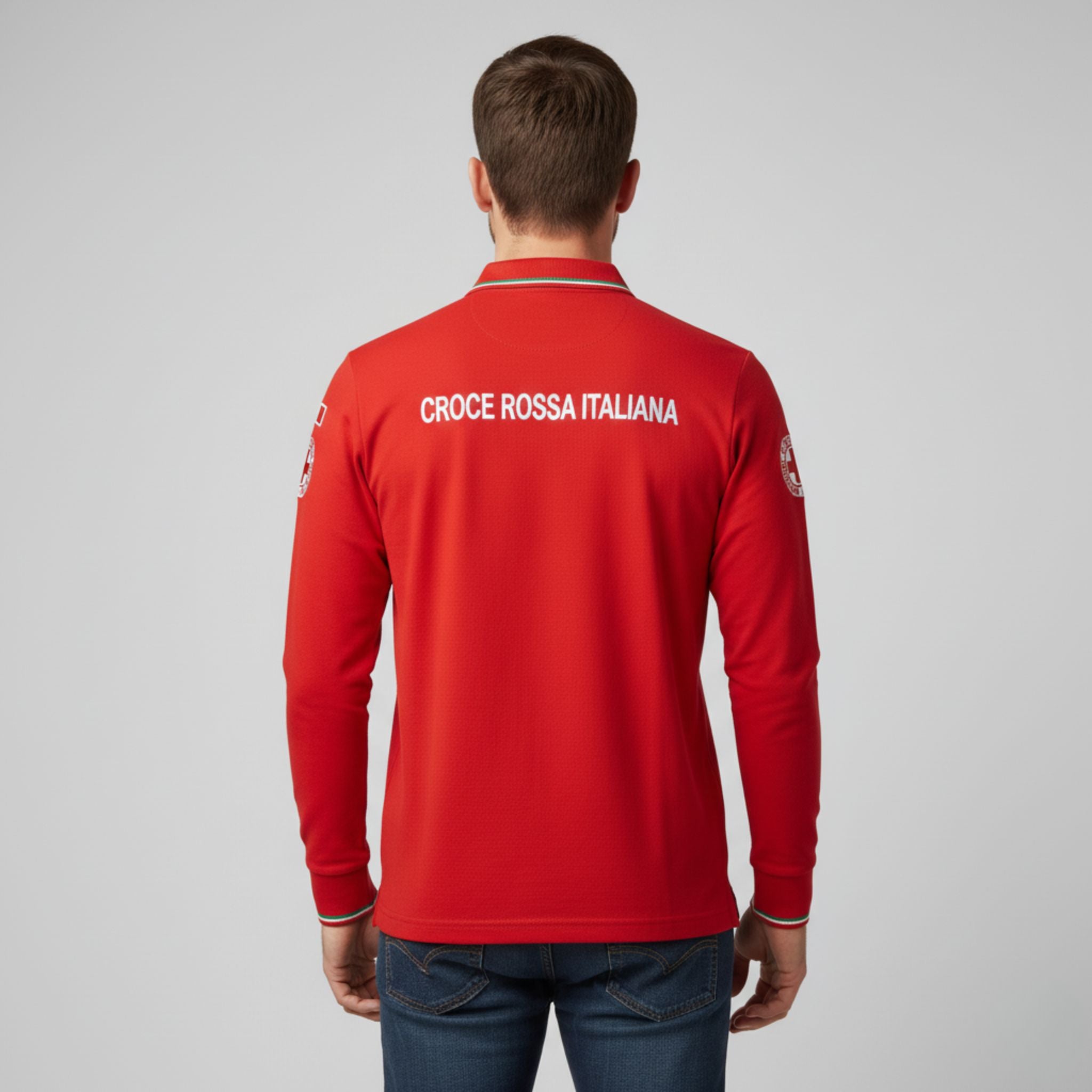 Polo Rossa Maniche Lunghe Croce Rossa Italiana
