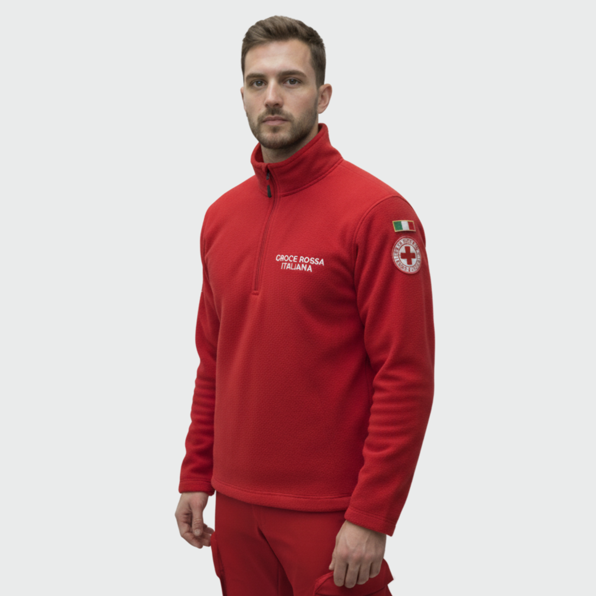 Felpa In Pile Croce Rossa Italiana