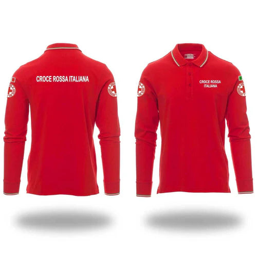 Polo Rossa Maniche Lunghe Croce Rossa Italiana