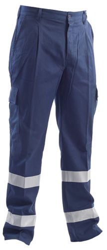 Pantalone Estivo Blu Con Bande Catarifrangenti